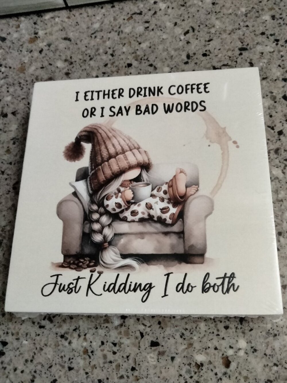 Humorous Coffee Lover Wood Box Sign - Picture 2 of 4